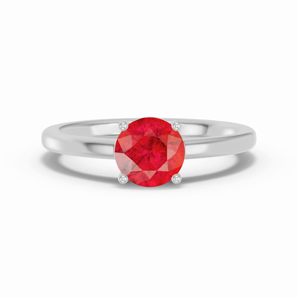 360 degree view of Round Ruby East-West Ring