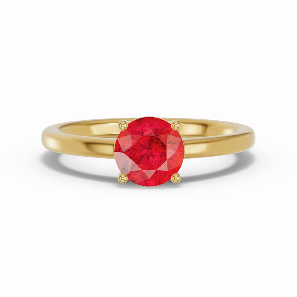 360 degree view of Round Ruby East-West Ring