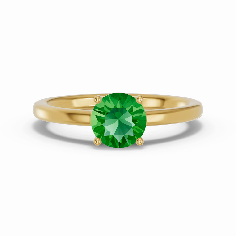 360 degree view of Round Tsavorite East-West Ring