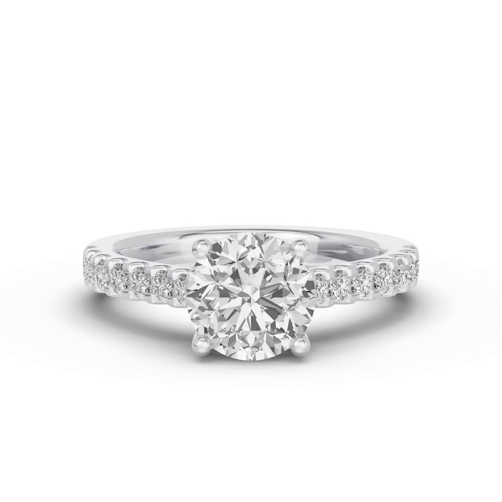 360 degree view of Trevi Cathedral Trellis Pavé Lab Engagement Ring (2.2mm)