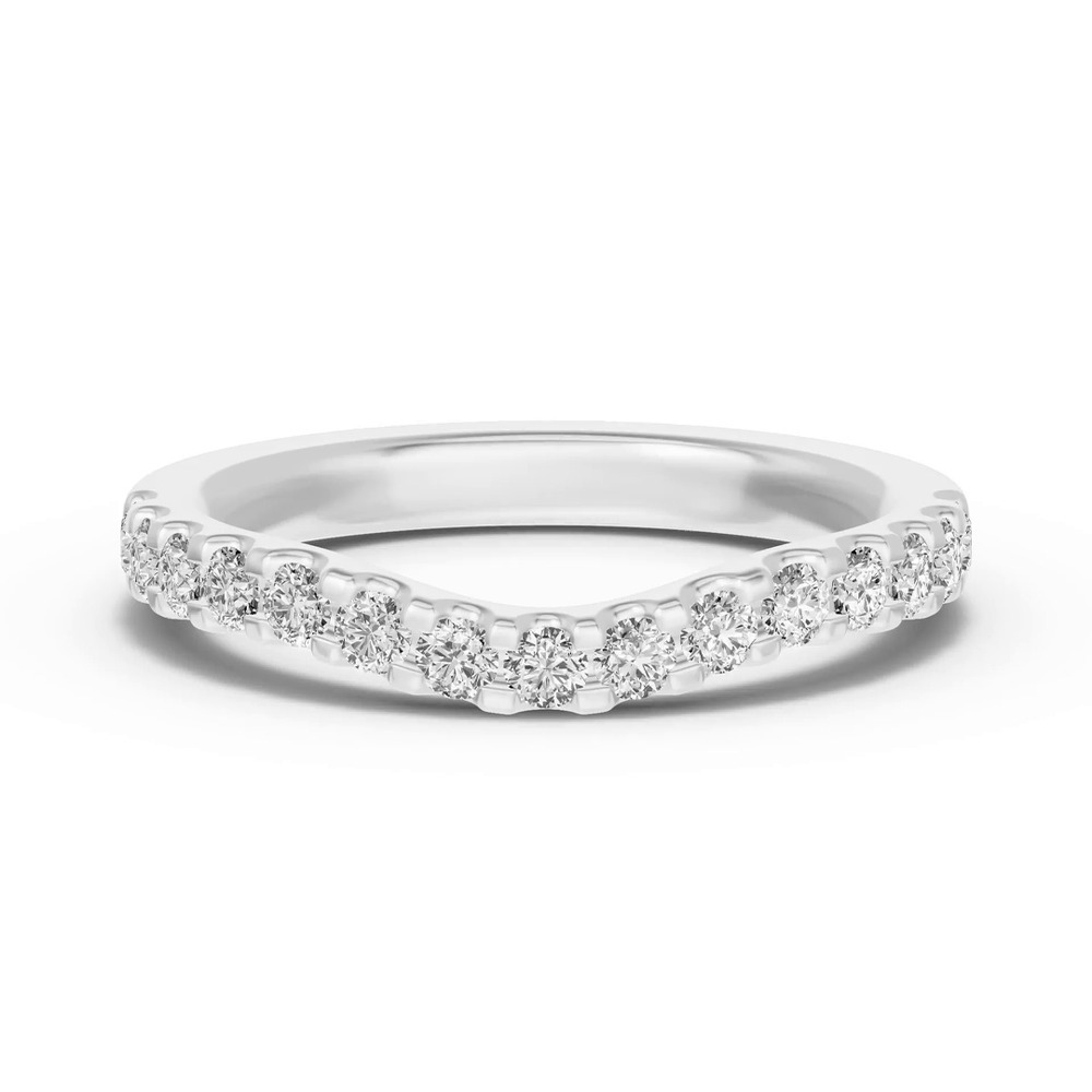 360 degree view of Trevi Contoured Pavé Lab Band (2.2mm)