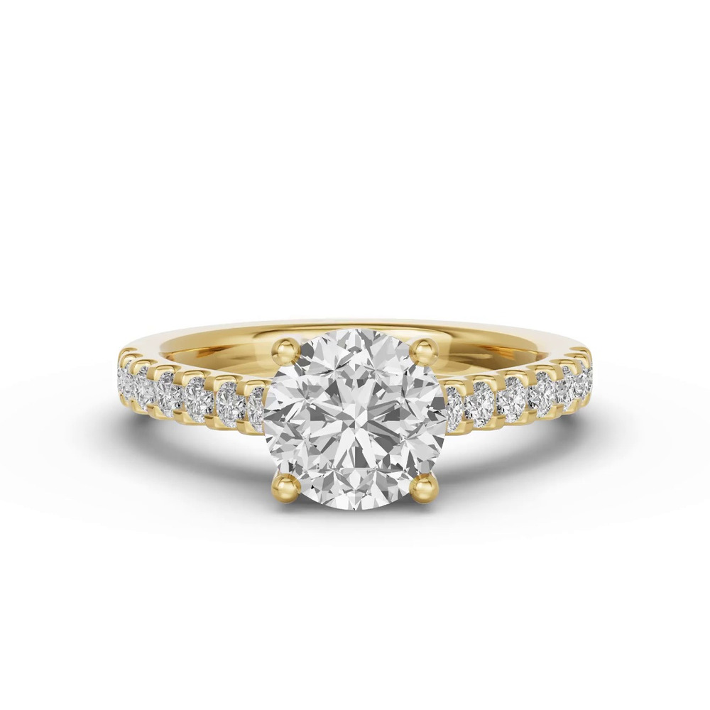 360 degree view of Trevi Cathedral Trellis Pavé Lab Engagement Ring (2.2mm)