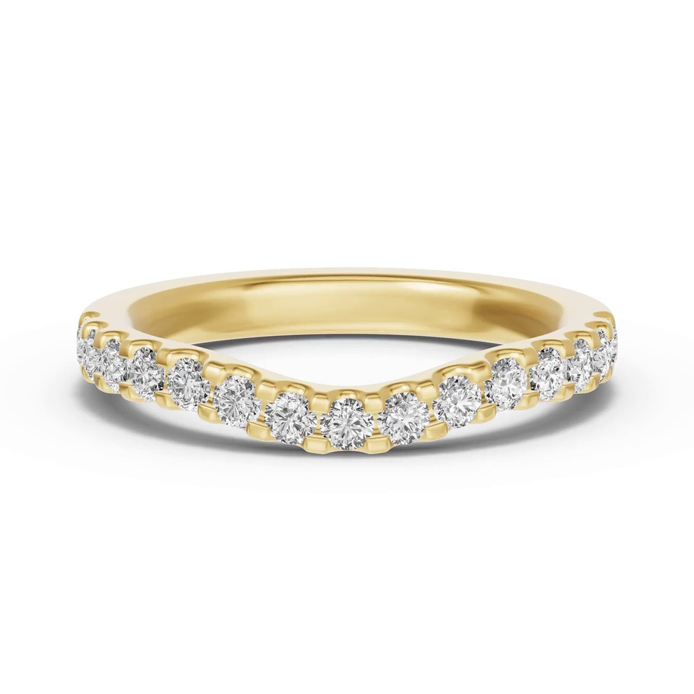360 degree view of Trevi Contoured Pavé Lab Band (2.2mm)
