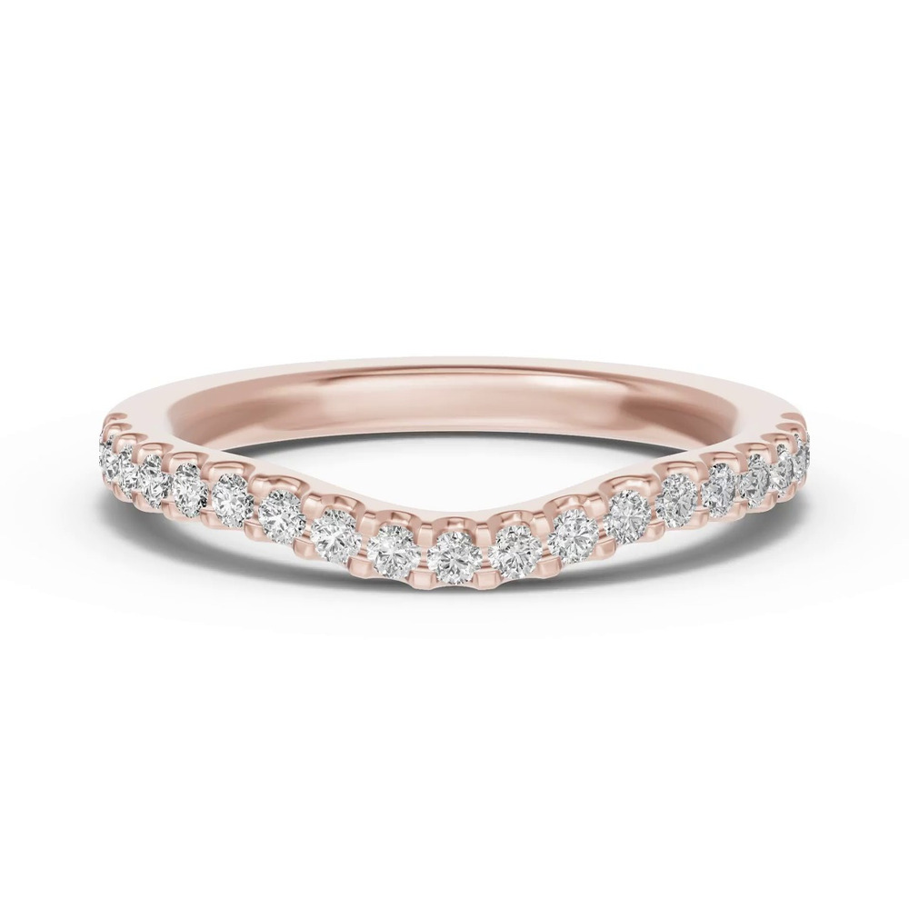 360 degree view of Trevi Contoured Pavé Lab Band (1.8mm)