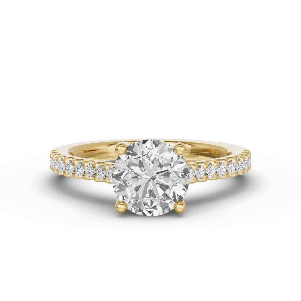 360 degree view of Trevi Cathedral Trellis Pavé Lab Engagement Ring (1.8mm)