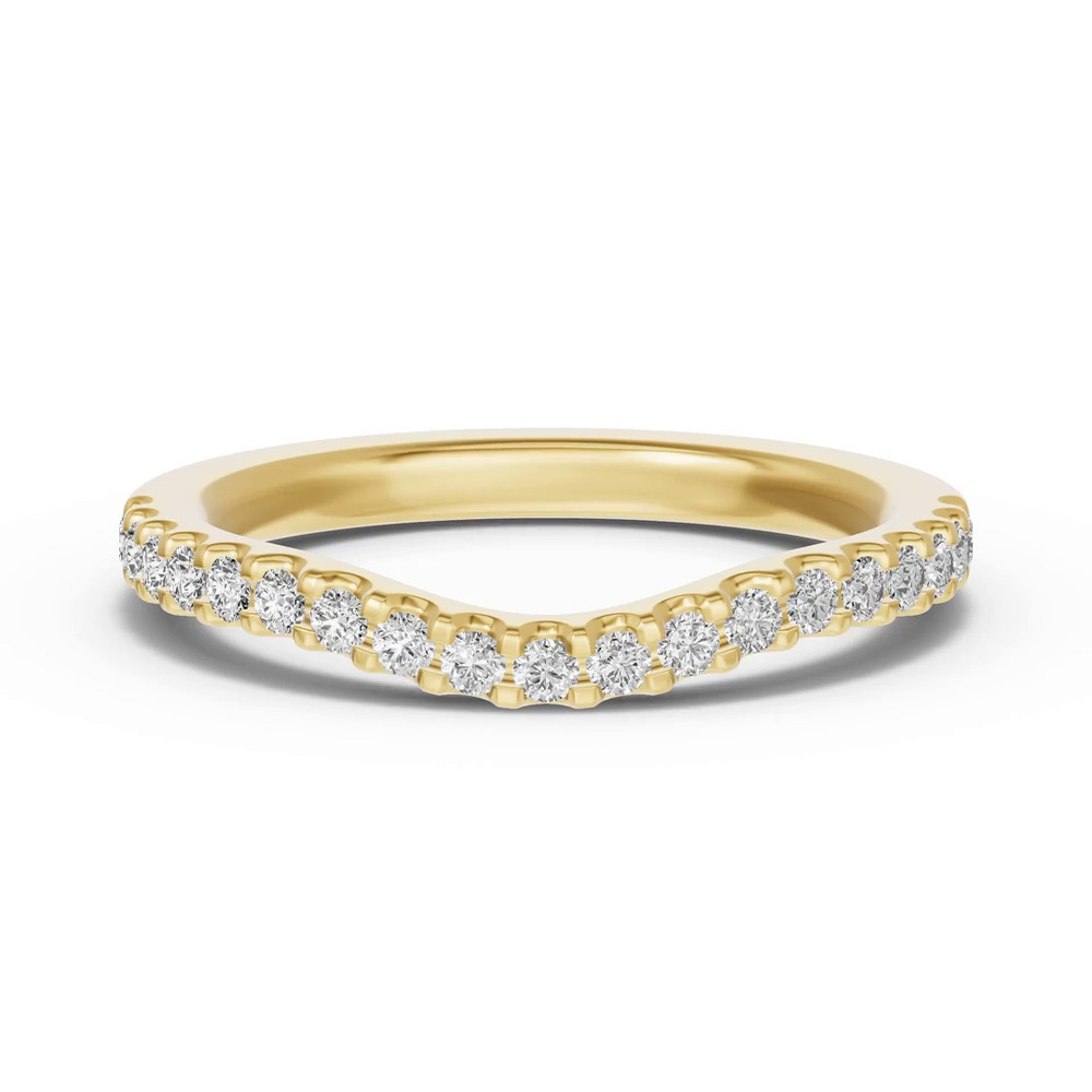 360 degree view of Trevi Contoured Pavé Lab Band (1.8mm)