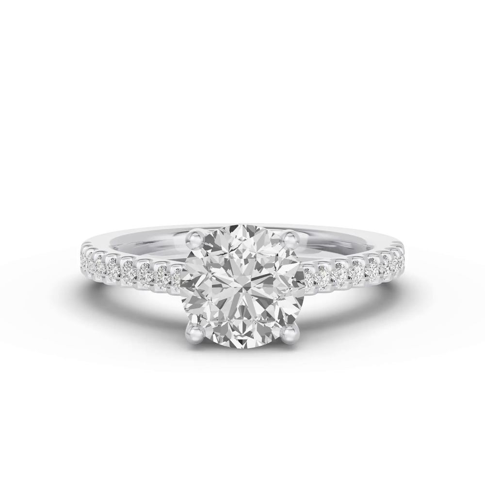 360 degree view of Trevi Cathedral Trellis Pavé Engagement Ring (1.8mm)