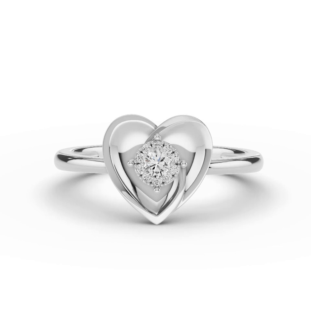 360 degree view of Spira Lab Pavé Halo Heart Ring