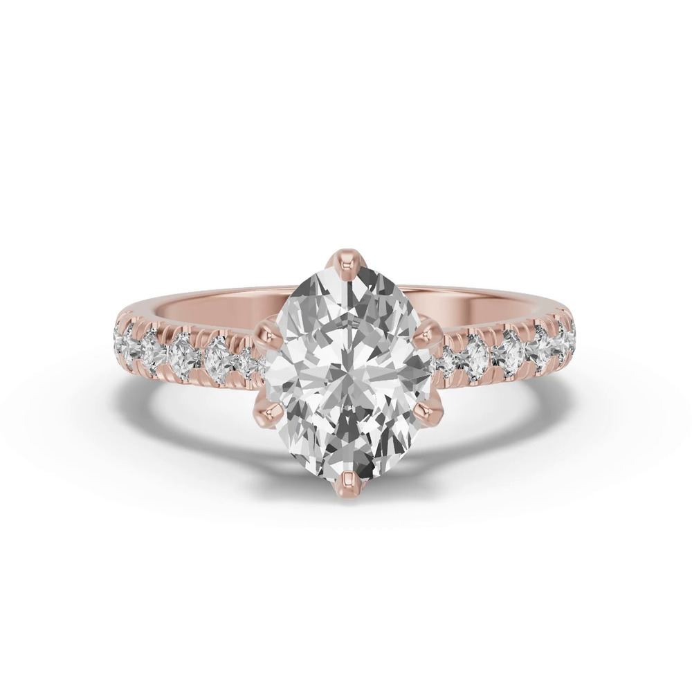 360 degree view of Marigold Royale Tulip Inspired 6 Prong Lab Engagement Ring