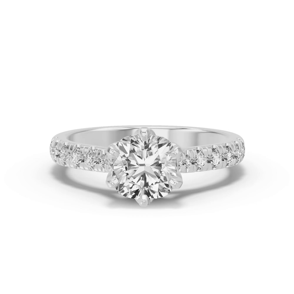 360 degree view of Marigold Royale Tulip Inspired 6 Prong Lab Engagement Ring