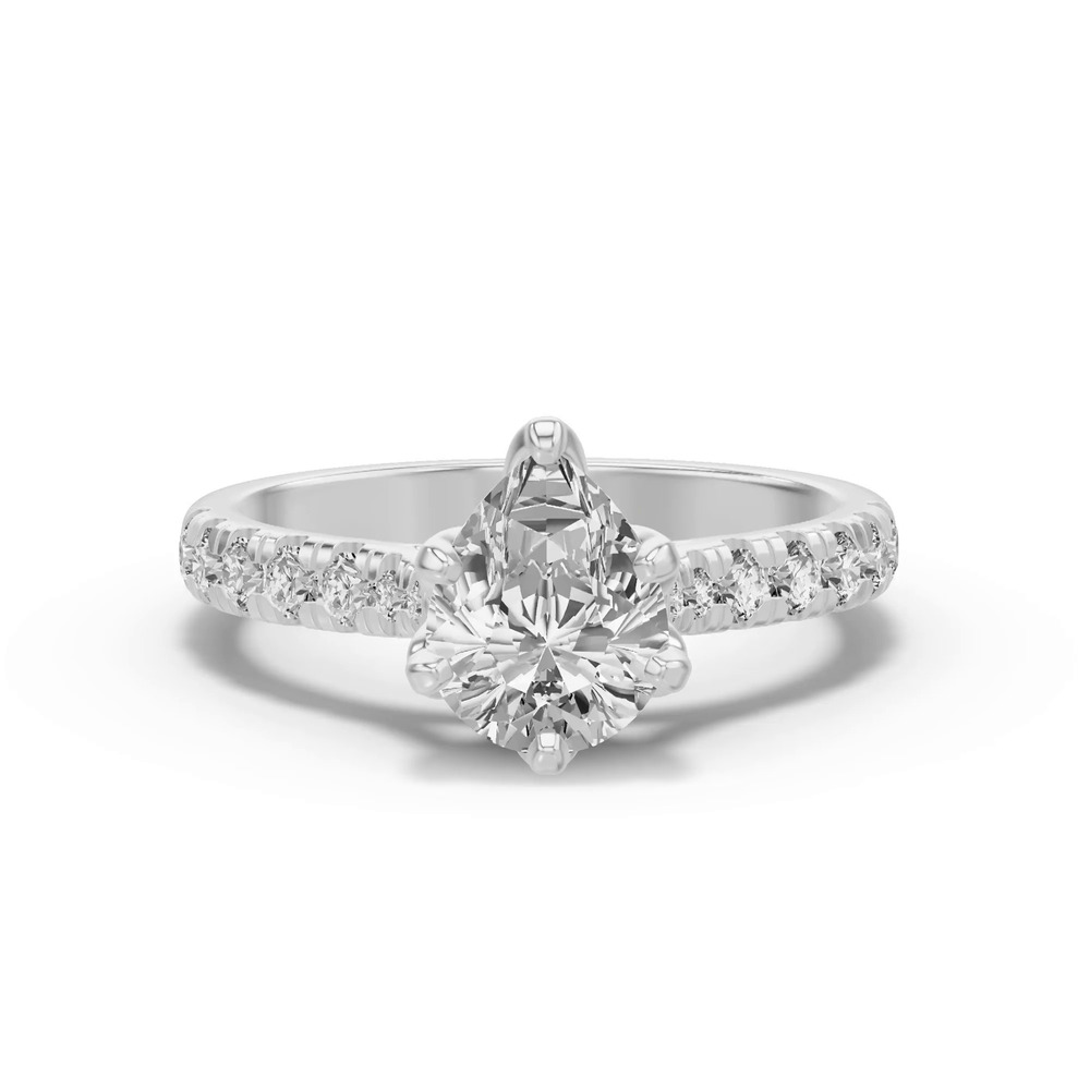 360 degree view of Marigold Royale Tulip Inspired 6 Prong Lab Engagement Ring