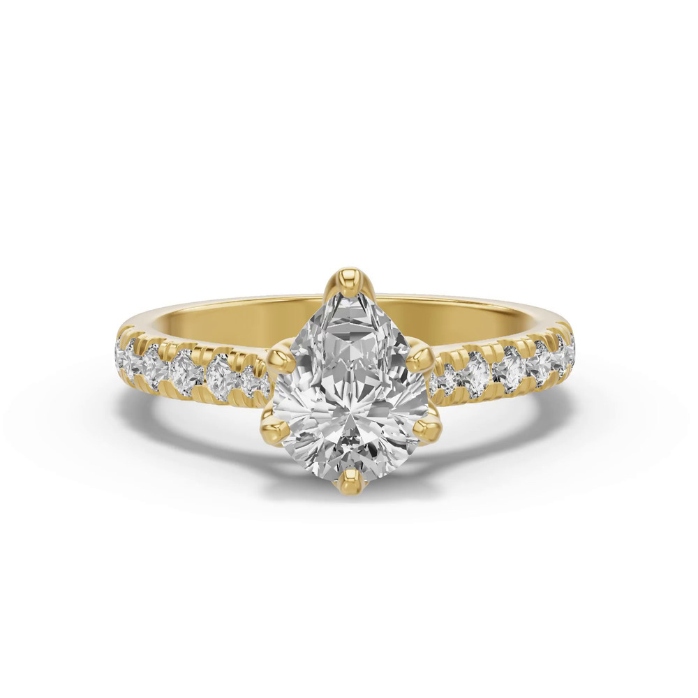 360 degree view of Marigold Royale Tulip Inspired 6 Prong Lab Engagement Ring