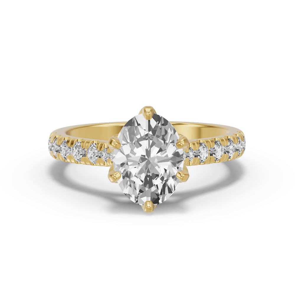 360 degree view of Marigold Royale Tulip Inspired 6 Prong Lab Engagement Ring