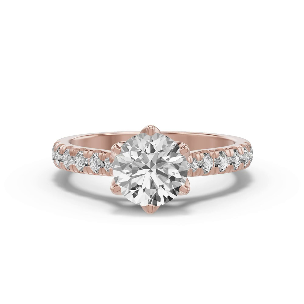 360 degree view of Marigold Royale Tulip Inspired 6 Prong Lab Engagement Ring