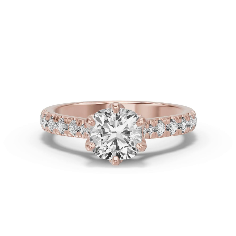 360 degree view of Marigold Royale Tulip Inspired 6 Prong Lab Engagement Ring