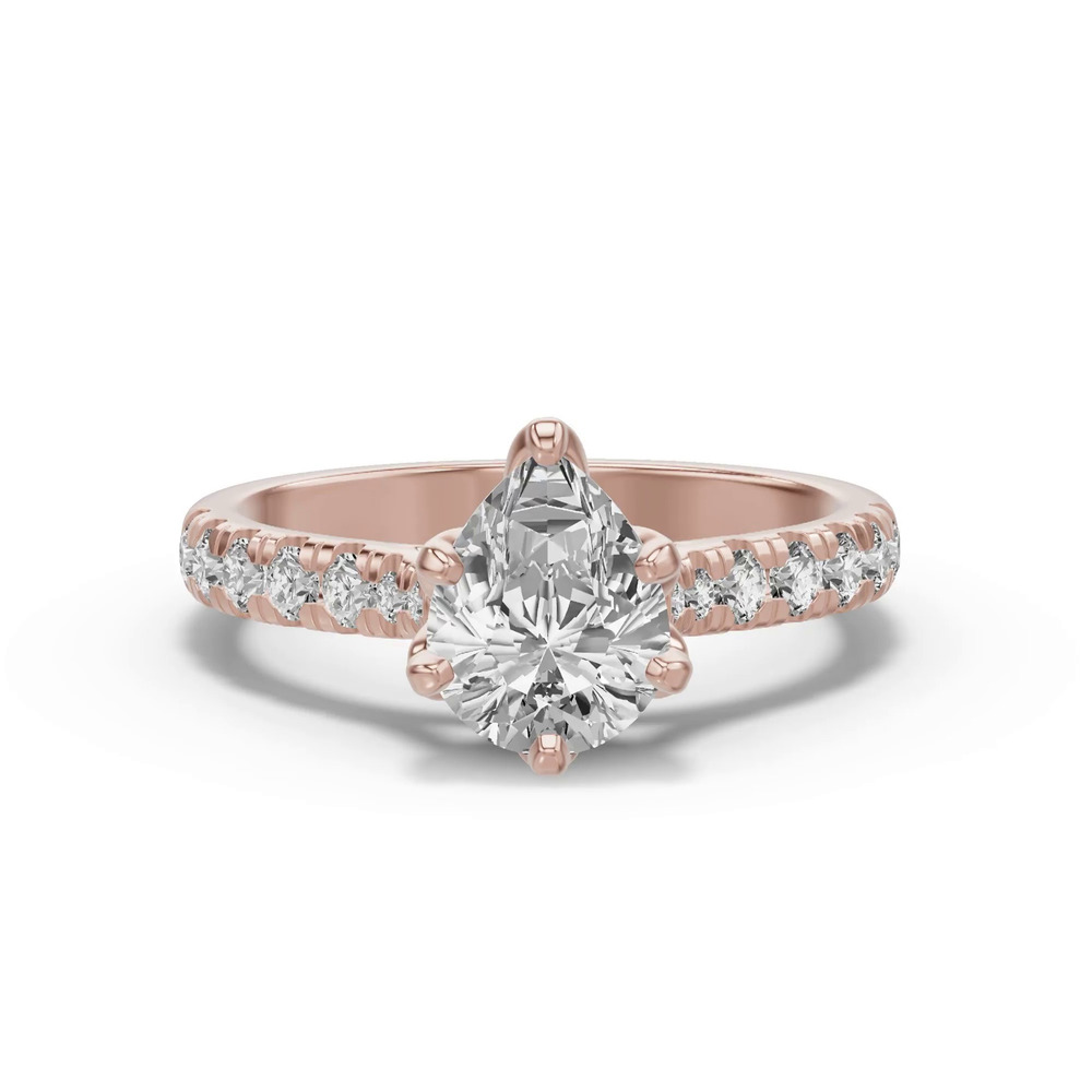 360 degree view of Marigold Royale Tulip Inspired 6 Prong Lab Engagement Ring