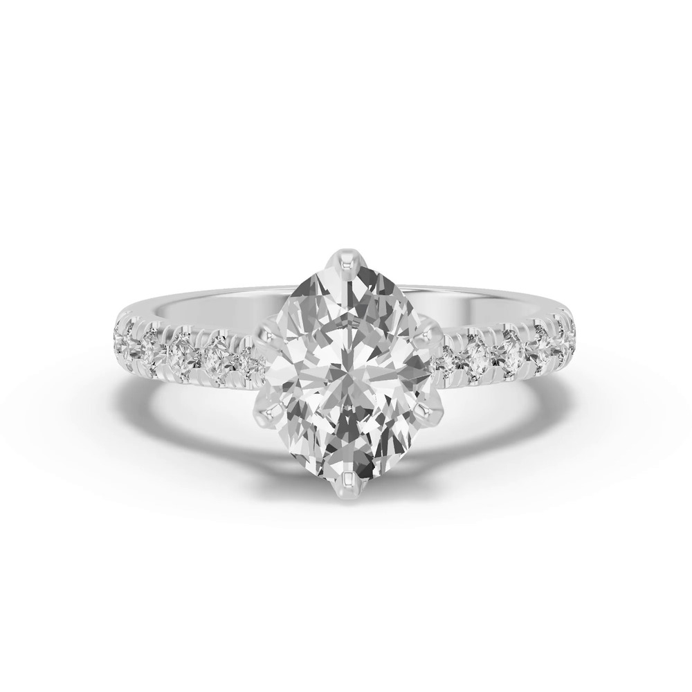 360 degree view of Marigold Royale Tulip Inspired 6 Prong Lab Engagement Ring