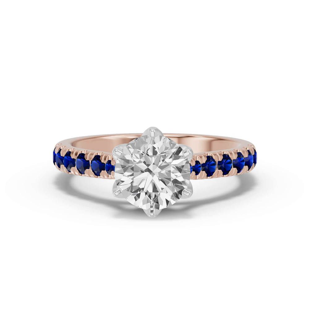 360 degree view of Marigold Royale Tulip-Inspired Sapphire Two-Tone Engagement Ring