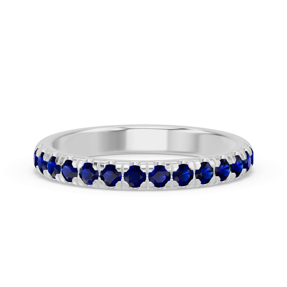 360 degree view of Marigold Royale Pavé Sapphire Band