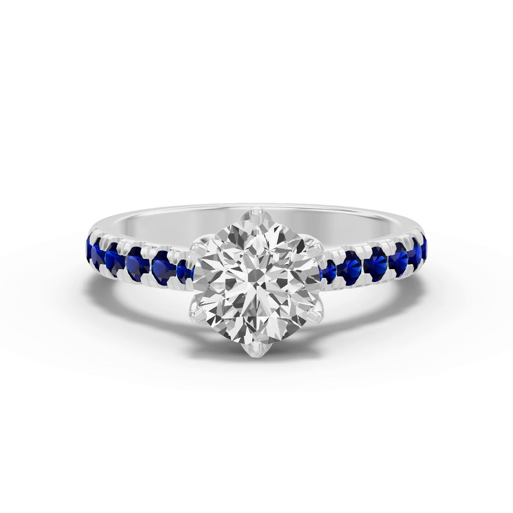 360 degree view of Marigold Royale Tulip Inspired Sapphire Engagement Ring