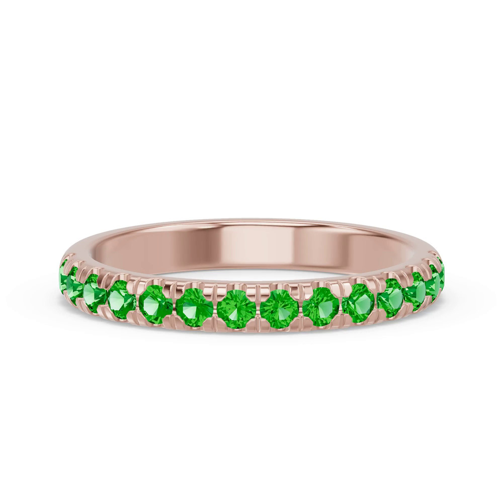 360 degree view of Marigold Royale Pavé Tsavorite Band