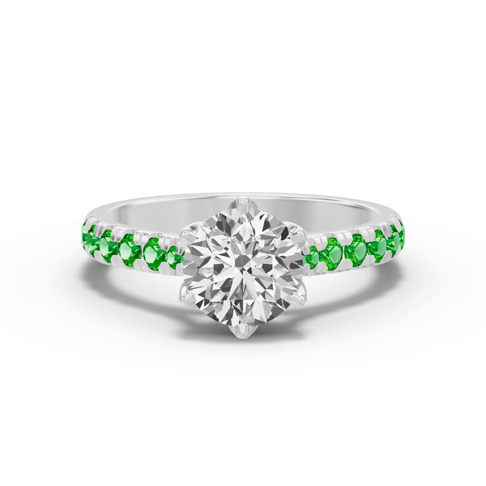 360 degree view of Marigold Royale Tulip Inspired Tsavorite Engagement Ring