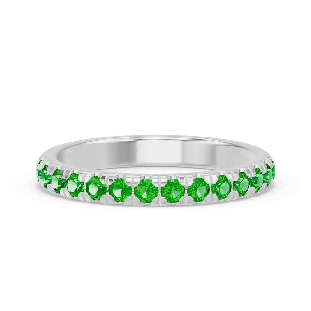 360 degree view of Marigold Royale Pavé Tsavorite Band