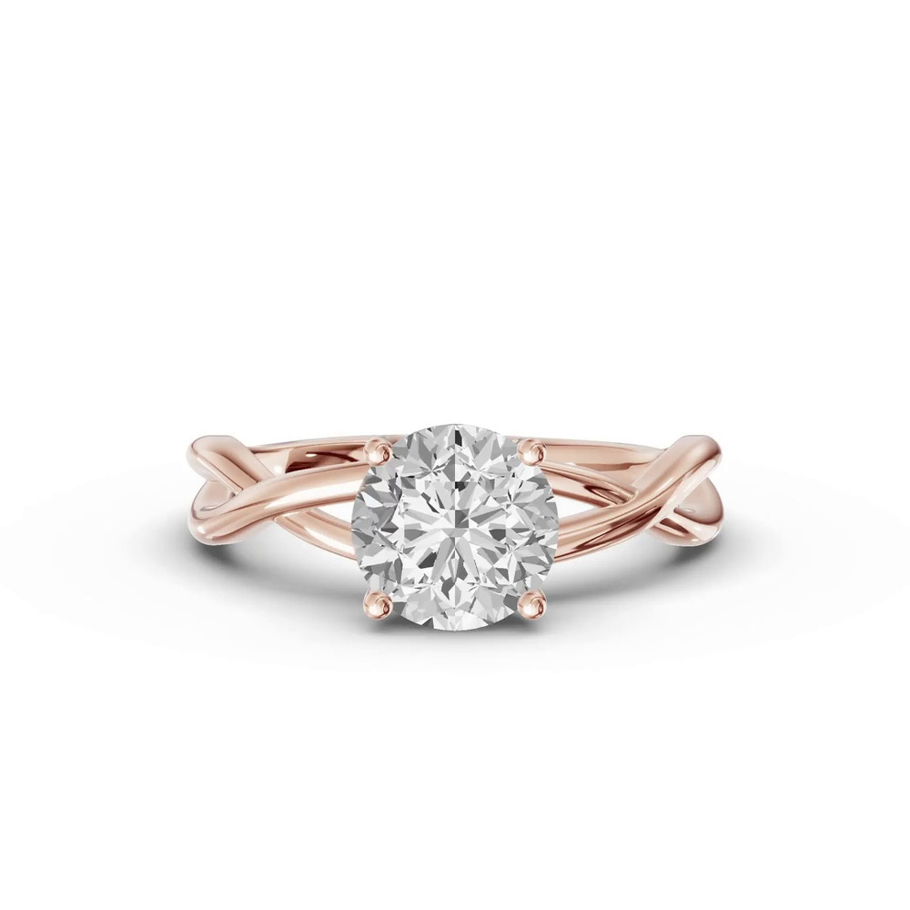 360 degree view of Bianca Twist Hidden Halo Engagement Ring