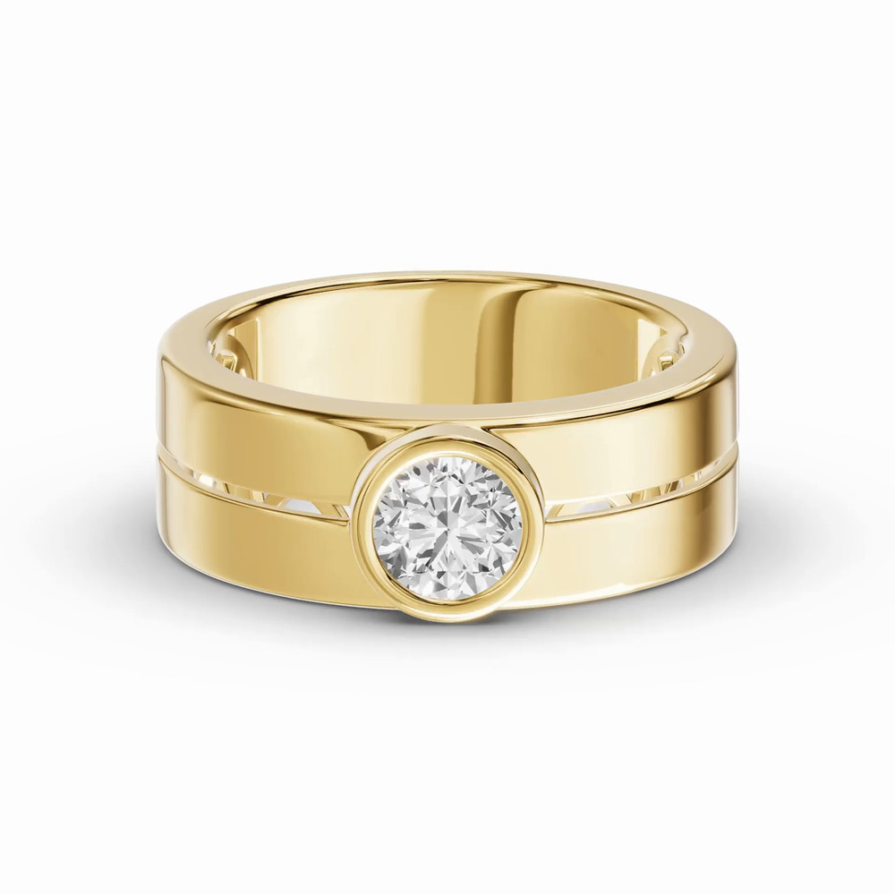 360 degree view of Grooved Round Lab Diamond Bezel Band (1.00 ct.)