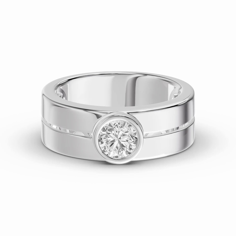 360 degree view of Grooved Round Lab Diamond Bezel Band (1.00 ct.)
