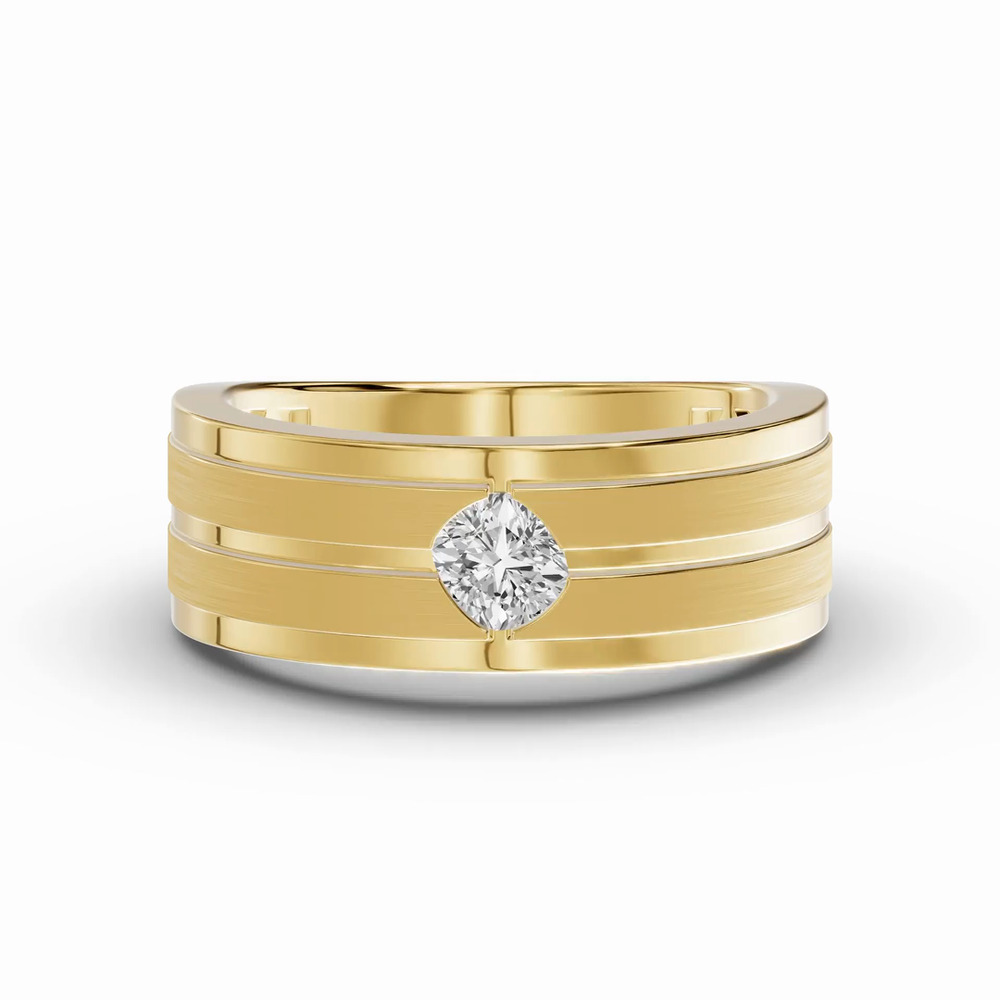 360 degree view of Double-Ridge Cushion Lab Diamond Bezel Band (.50 ct.)
