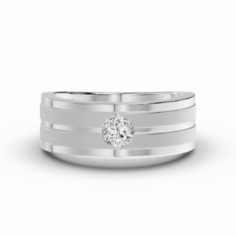 360 degree view of Double-Ridge Round Lab Diamond Bezel Band (.50 ct.)