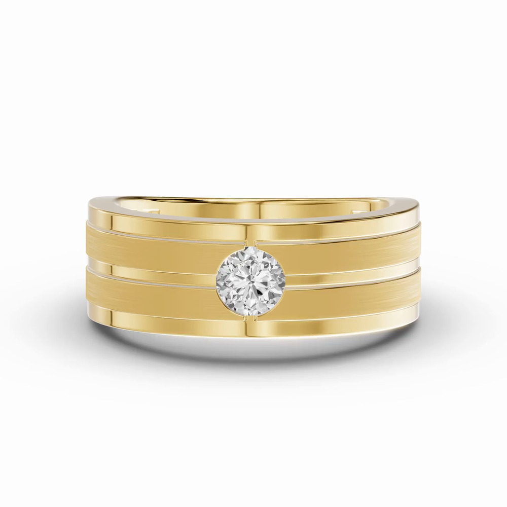 360 degree view of Double-Ridge Round Lab Diamond Bezel Band (.50 ct.)