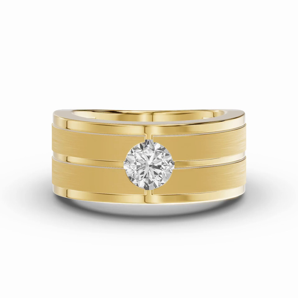 360 degree view of Double-Ridge Round Lab Diamond Bezel Band (1.00 ct.)