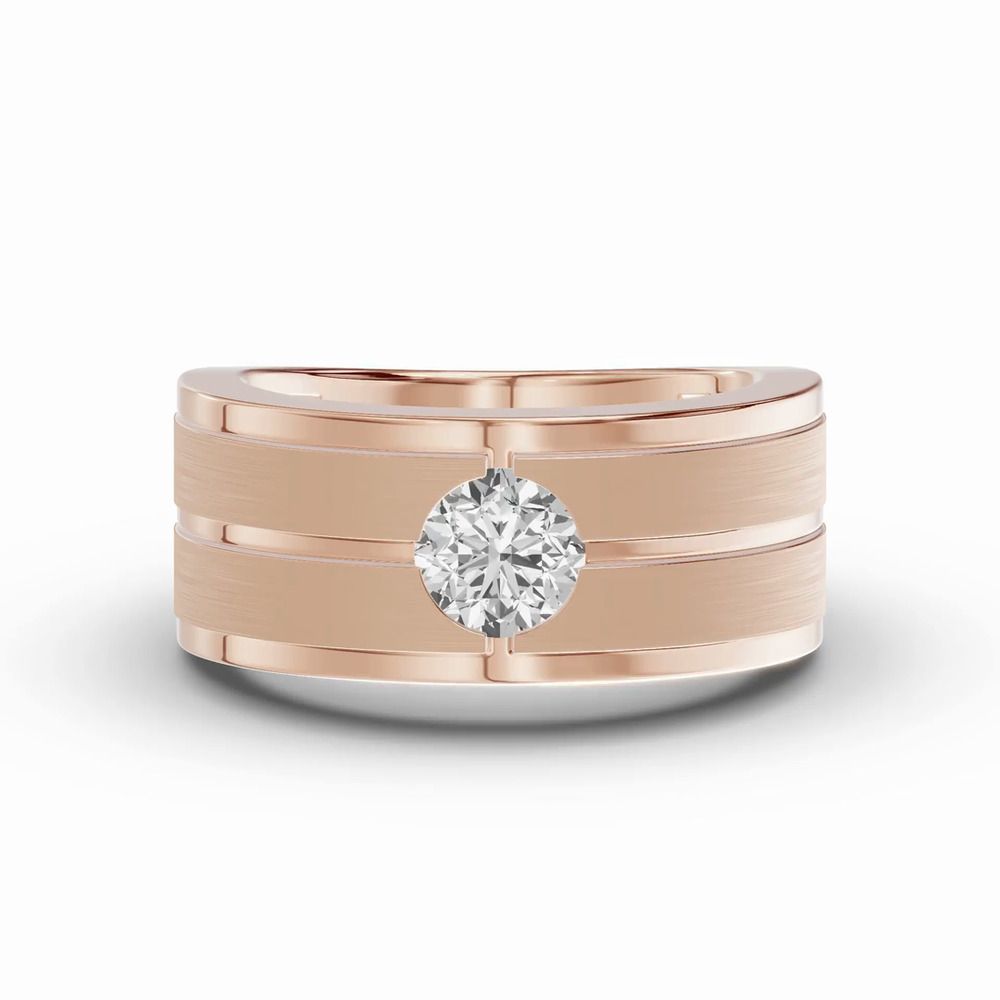 360 degree view of Double-Ridge Round Lab Diamond Bezel Band (1.00 ct.)