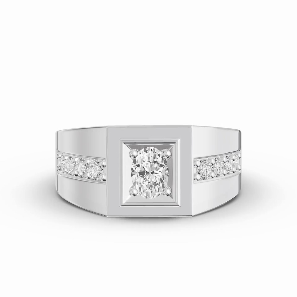 360 degree view of Framed Oval Lab Diamond Ring (1.00 ct. tw.)