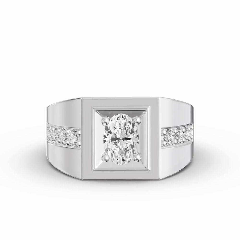 360 degree view of Framed Oval Lab Diamond Ring (1.50 ct. tw.)