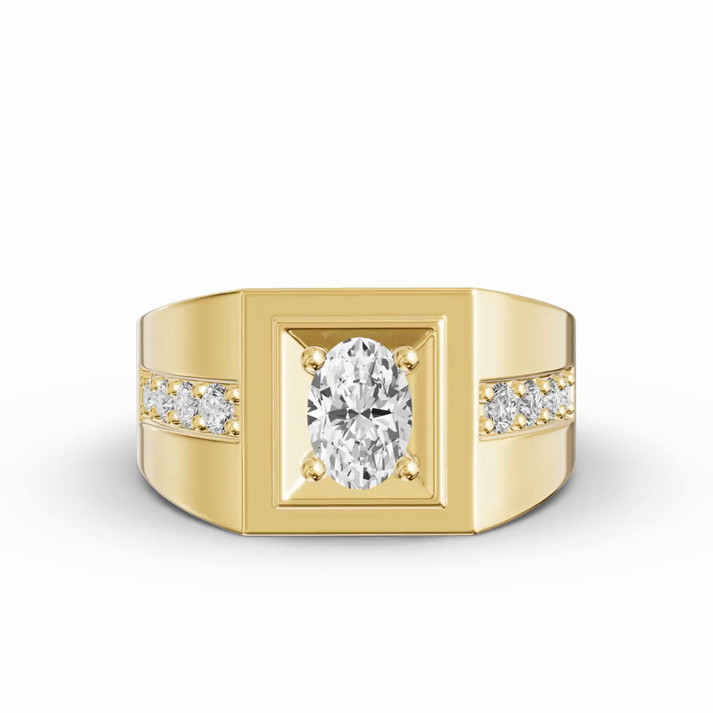 360 degree view of Framed Oval Lab Diamond Ring (1.50 ct. tw.)