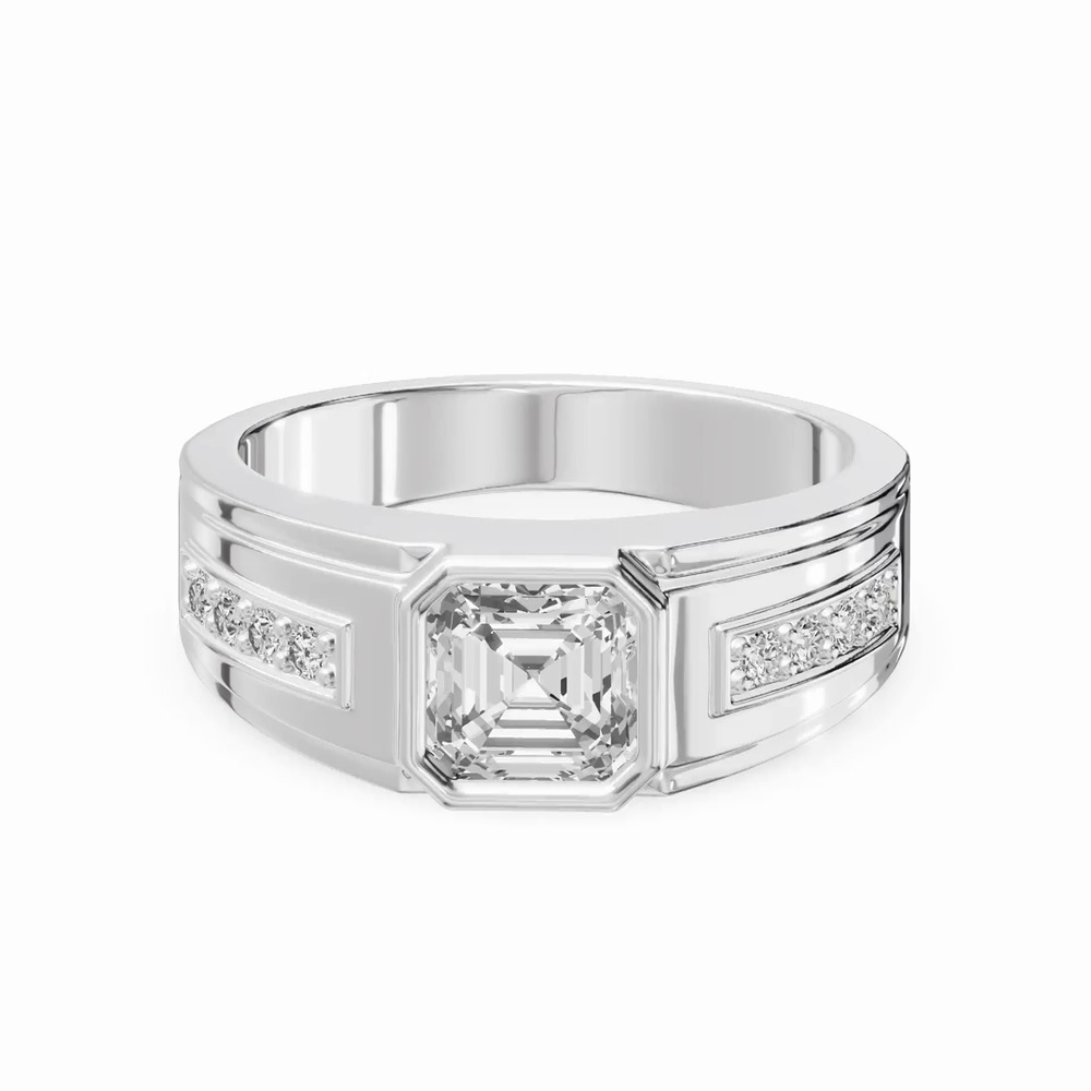 360 degree view of Framed Bezel Asscher Lab Diamond Ring (2.25 ct. tw.)