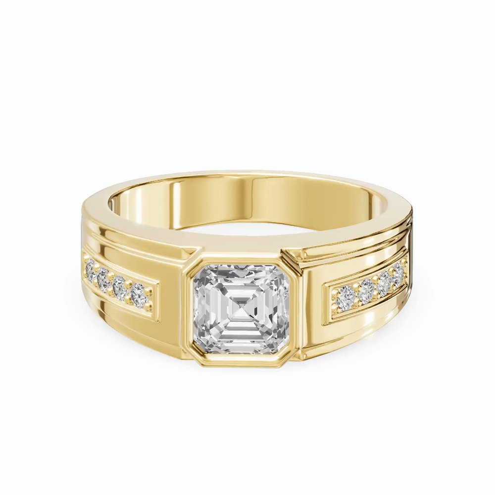 360 degree view of Framed Bezel Asscher Lab Diamond Ring (2.25 ct. tw.)