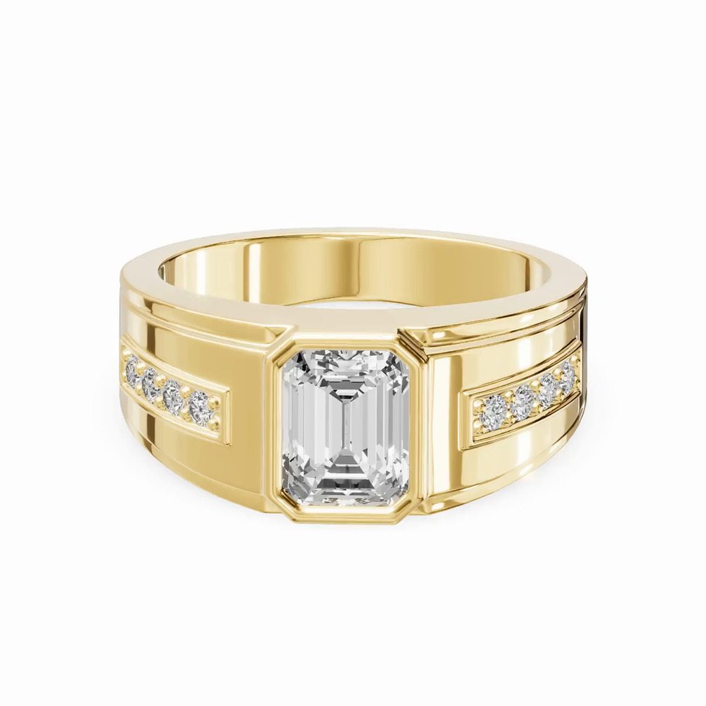 360 degree view of Framed Bezel Emerald Lab Diamond Ring (2.25 ct. tw.)