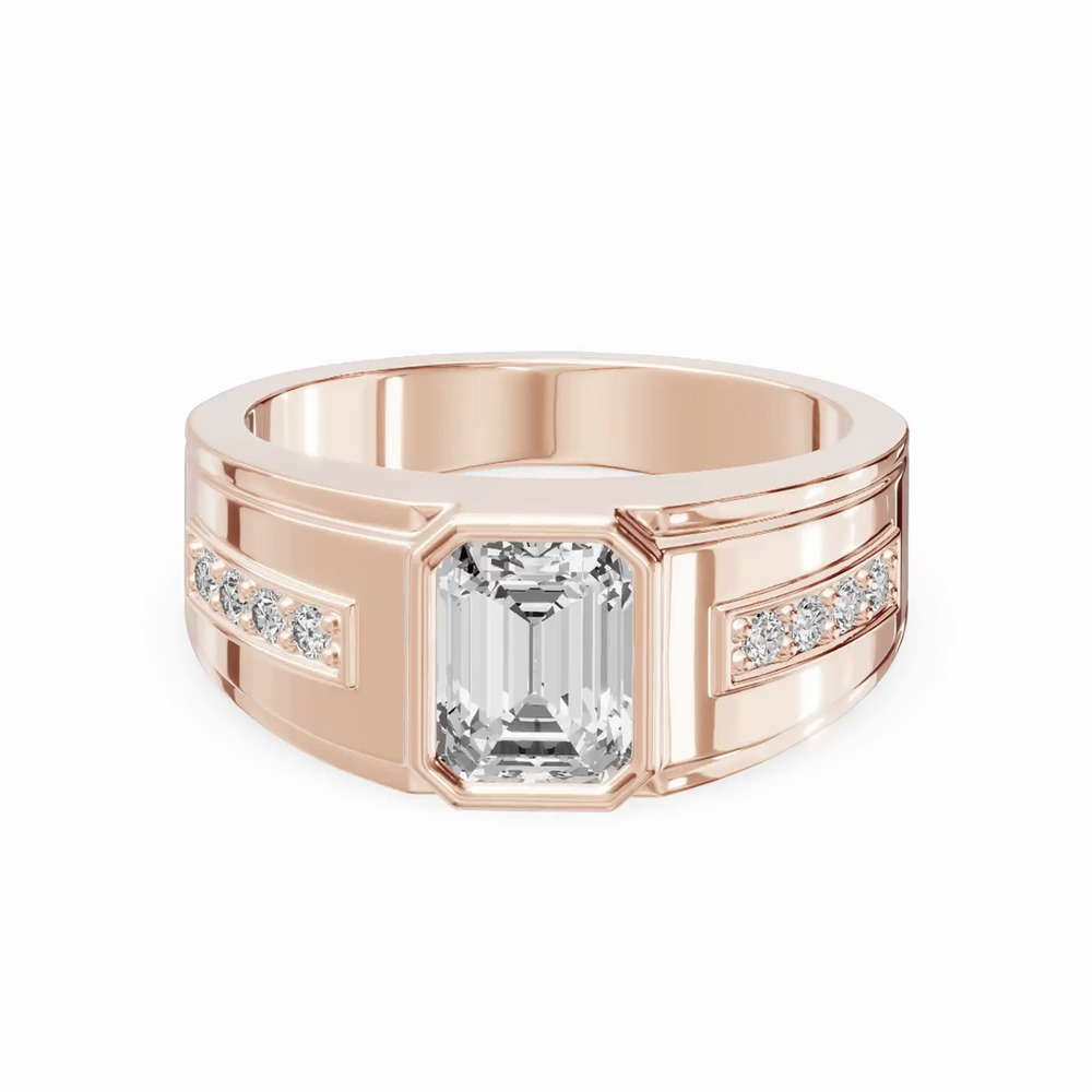 360 degree view of Framed Bezel Emerald Lab Diamond Ring (2.25 ct. tw.)
