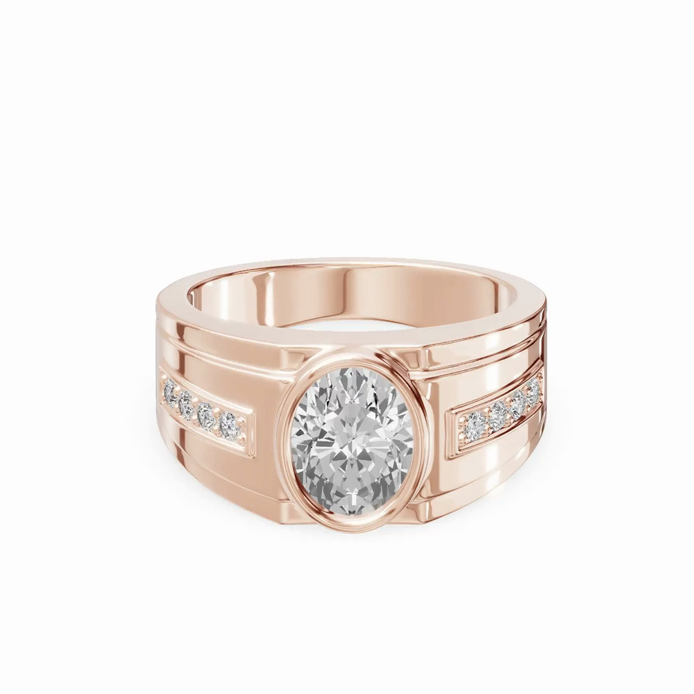 360 degree view of Framed Bezel Oval Lab Diamond Ring (2.25 ct. tw.)