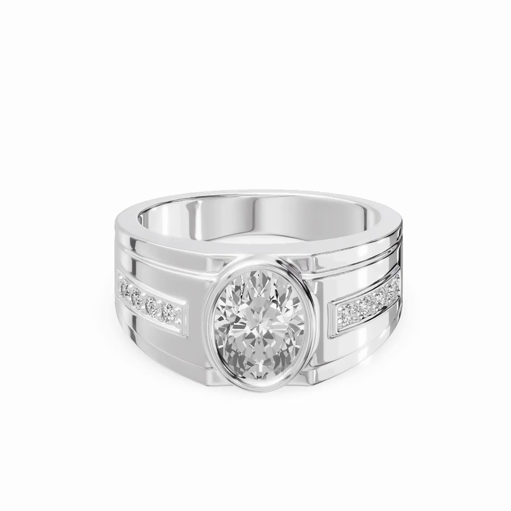 360 degree view of Framed Bezel Oval Lab Diamond Ring (2.25 ct. tw.)