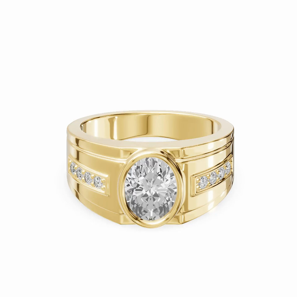 360 degree view of Framed Bezel Oval Lab Diamond Ring (2.25 ct. tw.)