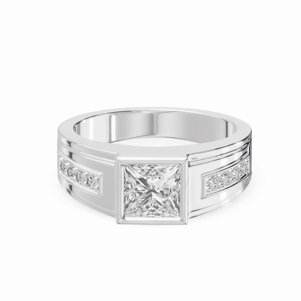 360 degree view of Framed Bezel Princess Lab Diamond Ring (2.25 ct. tw.)