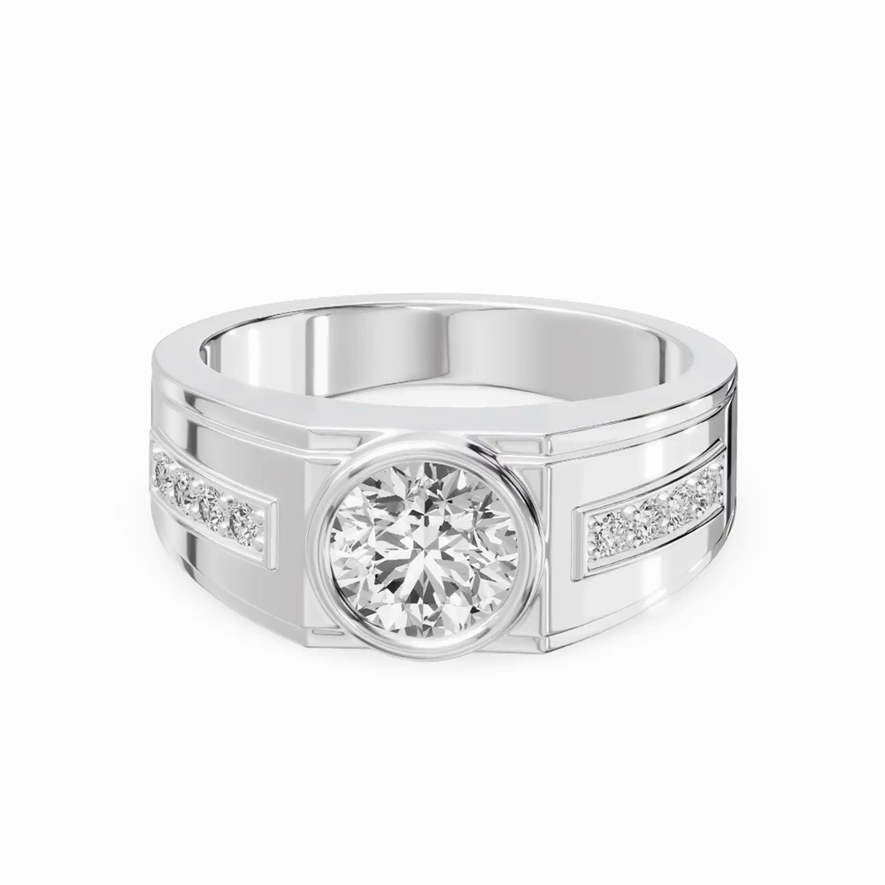 360 degree view of Framed Bezel Round Lab Diamond Ring (2.25 ct. tw.)