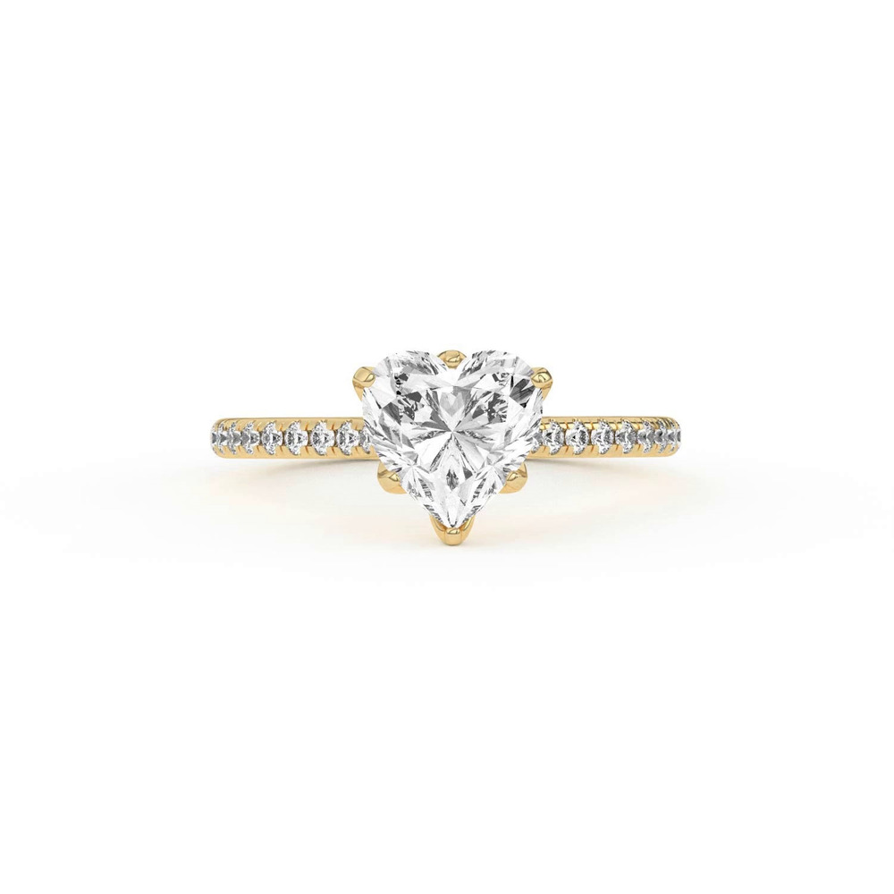 360 degree view of Marigold Tulip Inspired 6 Prong Lab Engagement Ring