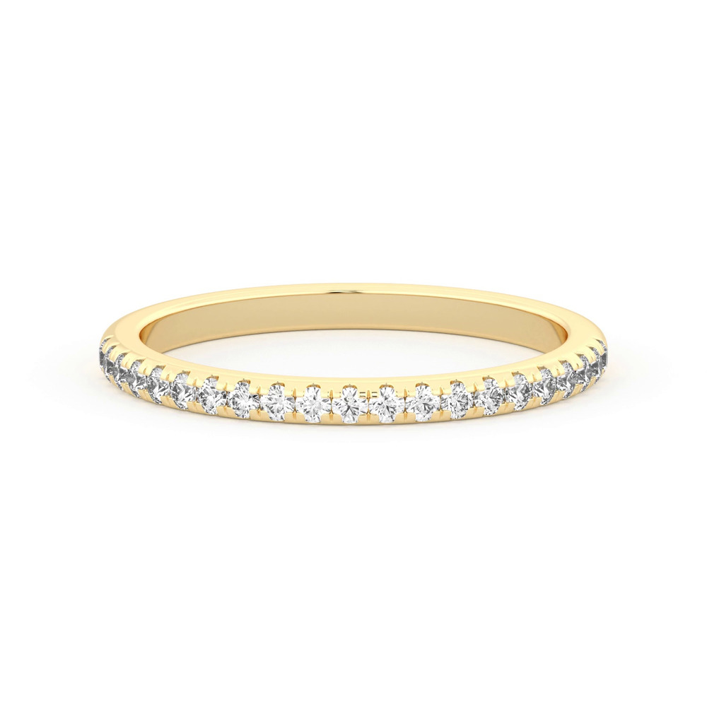 360 degree view of Marigold Pavé Band