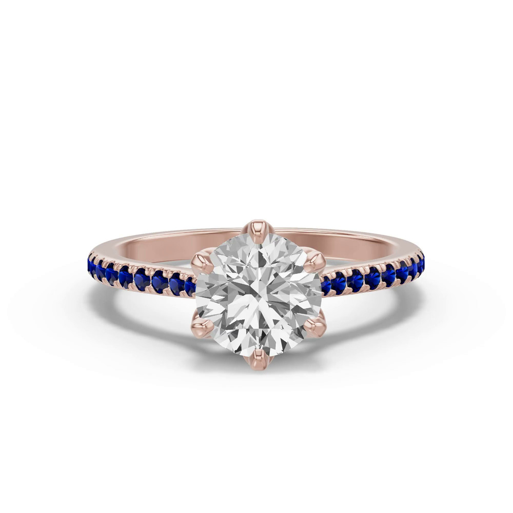 360 degree view of Marigold Tulip Inspired Sapphire Engagement Ring